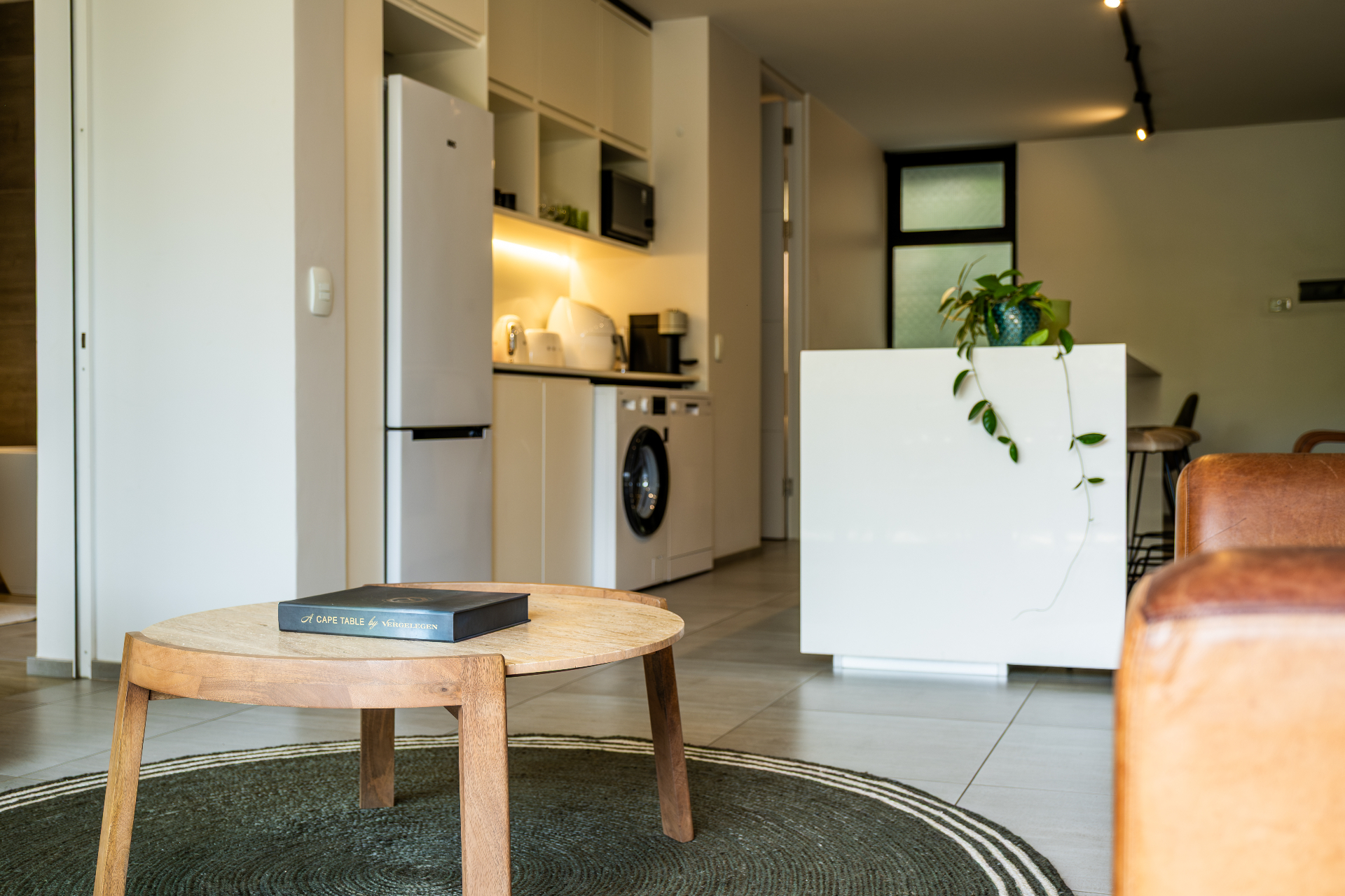 Open plan living area looking into the kitchen